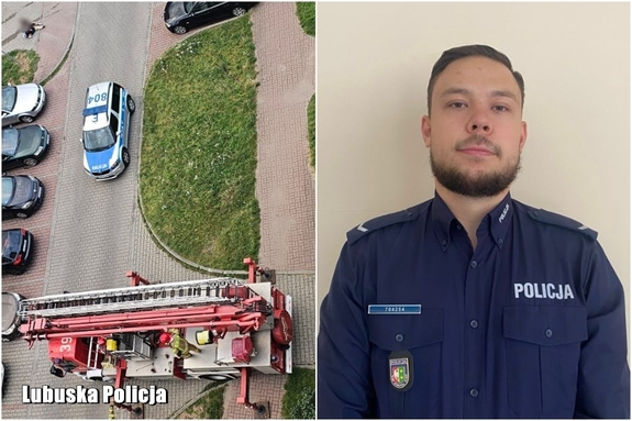 83-latka zasłabła na balkonie. Pomógł dzielnicowy i strażacy