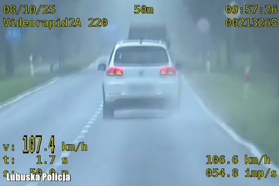 Przekroczył dozwoloną prędkość o 57 km/h. 46-latek stracił prawo jazdy na trzy miesiące